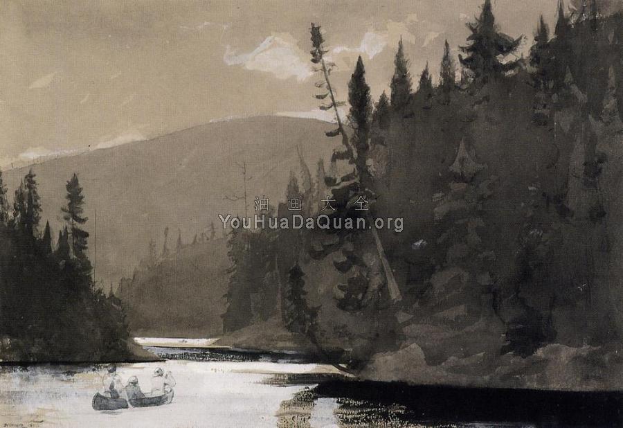 Three Men in a Canoe - 温斯洛·荷默